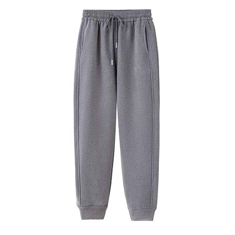 thumbnail image 1 of Pantalones cálidos gruesos de otoño e invierno para mujer, pantalón sudadera deportiva holgado para exteriores, pantalones holgados con cordón recto para mujer, 1 of 5