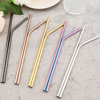 Colorful Reusable Metal Straws 4