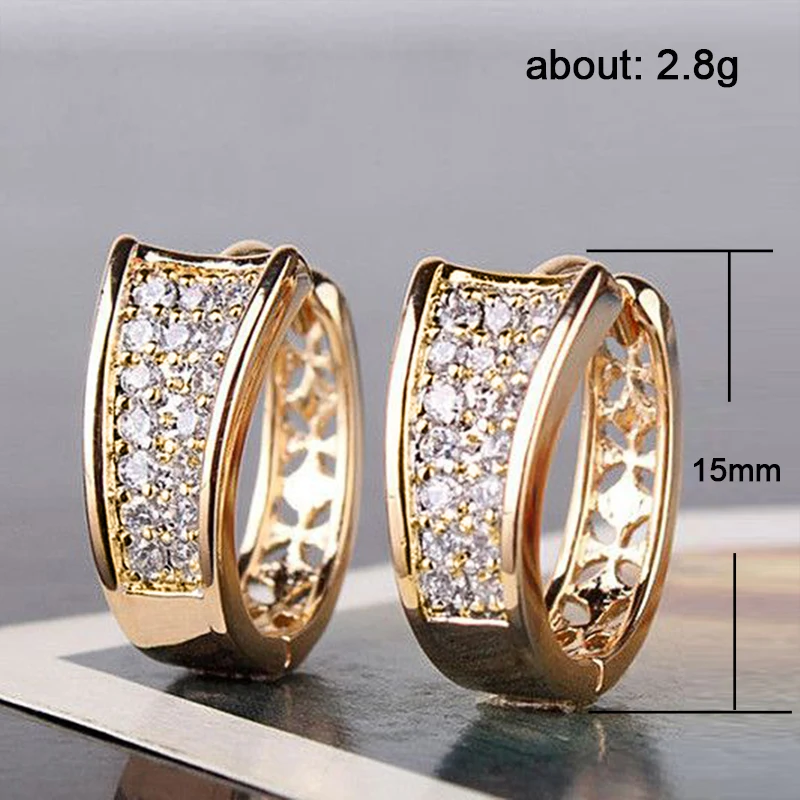 Huitan Modern Fashion Design Women's Hoop Earrings Metal