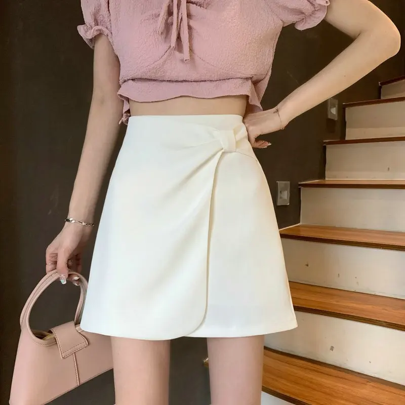 

Vintage Kawaii Pleated Mini Skirts Women Cute High Waisted A-line Skirt Korean Fashion School Girl Summer Harajuku