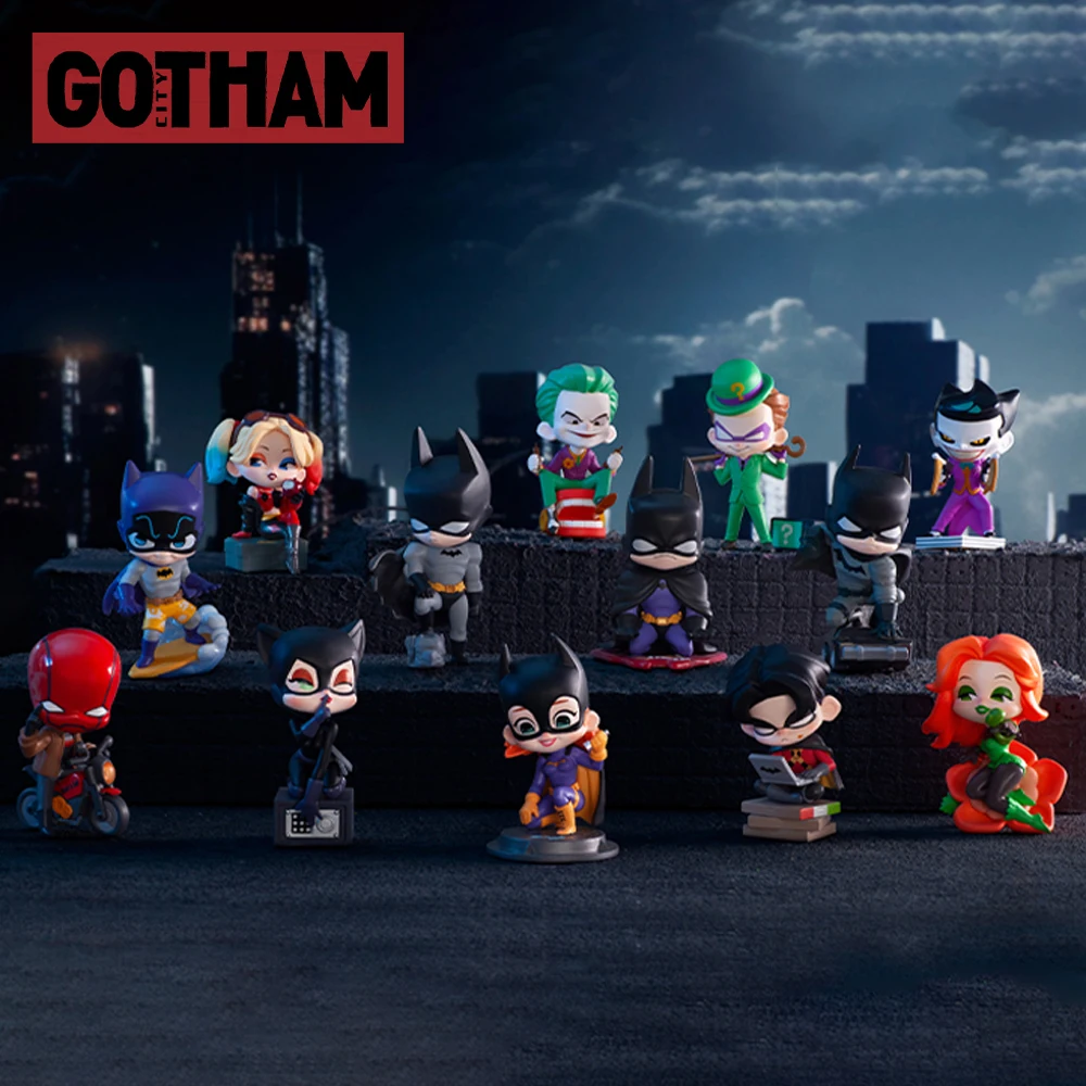 In Magazzino Originale Gotham City Batman Catwoman Joker Red Robin Poison Ivy Riddler Harley Quinn Figure Genuine Anime Model
