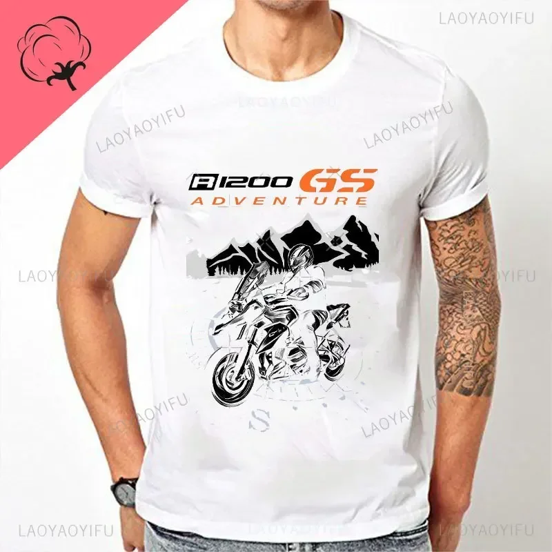 Fashion R1200GS Motorcycle ADVENTURE RT1200 R1200RT R1200 Fans бавовняна ФУТБОЛКА I'am A GS Overlander Ride Adventure Travel T-Shirt