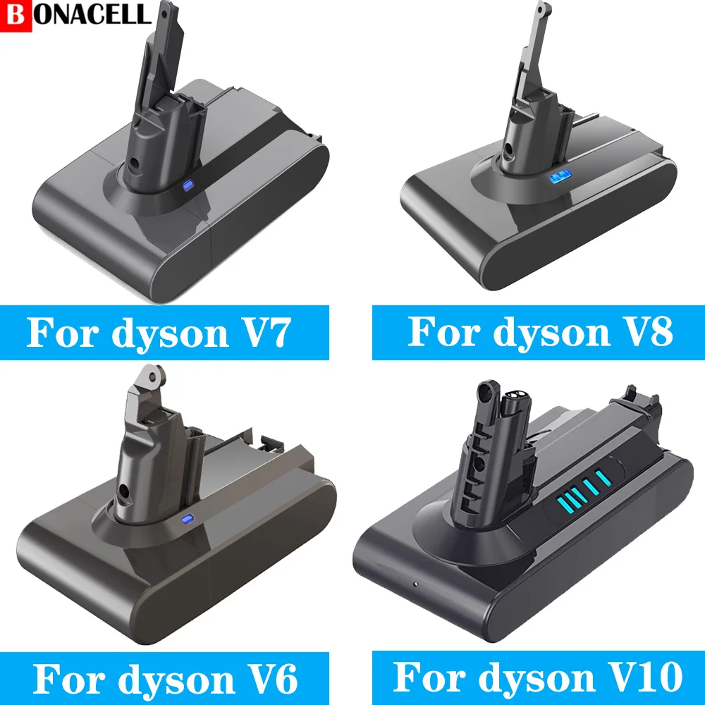 Bonacell 21.6V Batterie Voor Dyson V6 V7 V8 V10 Serie SV12 DC62 SV11 Sv10 Handheld Stofzuiger Spare Batterij