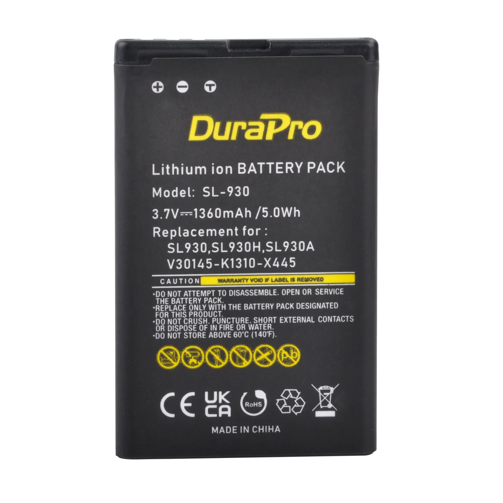 Otech Batteria Compatibile Per Siemens SL930 – 3.7V Li-Ion 1380mAh, 1 Anno Di Garanzia, Testata Individualmente - 6