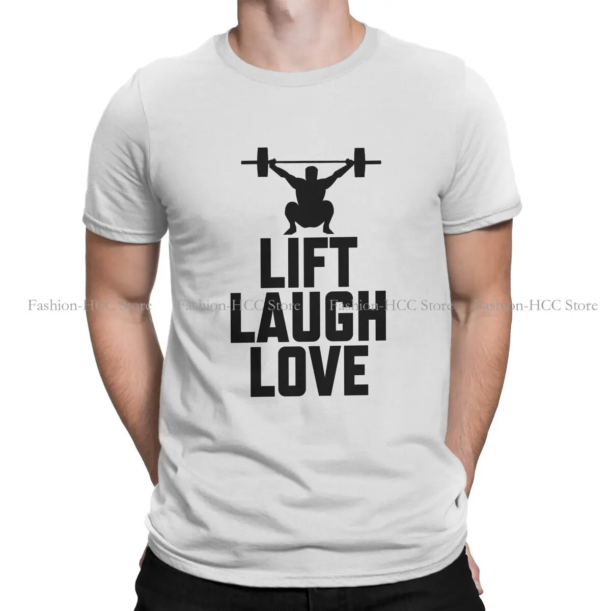 

Lift Laugh Love - Weightlifting Newest TShirts Polyester Bodybuilding Pumping GYM Male StyleTops T Shirt Round Neck