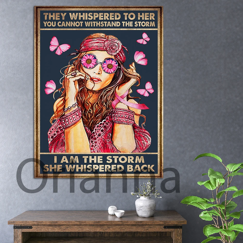 

They Whispered To Her Quotes Retro Poster Women Wall Art Canvas Painting Decor Pictures Vintage Prints Home Decor Girl Gift