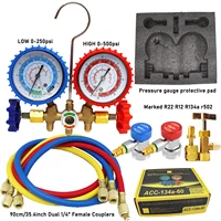 R134a R22 R12 R502 Refrigerant manifold meter set AC manifold meter set Refrigerant diagnostic meter set Air conditioning tool 1