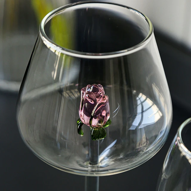 Verre à vin en relief, gobelet élégant, verres, rose, or - AliExpress