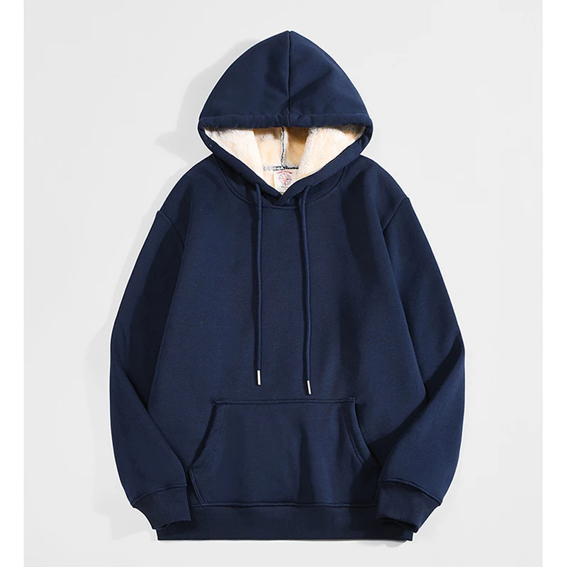 Winter Korean Style Hoodie Hooded Fleece Hoodies Harajuku Men Women Thick Pullovers Thicken Warm Sweater