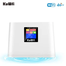 

KuWFi 4G Wireless Router 150Mbps CAT4 Router Unlocked Router with With WAN/LAN RJ45 WiFi LTE Hotspot Router with SIM Card Slot