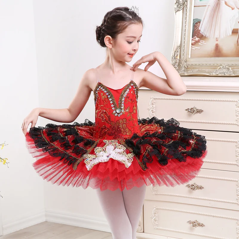 

2022 Children Ballet Camisole skirt Kid professional ballet tutu Skirt Children Paillette Major Ballet dance TUTU dress