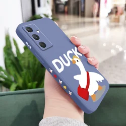 Charming Duck Design Phone Case Cover - Samsung A05 (Light Blue)
