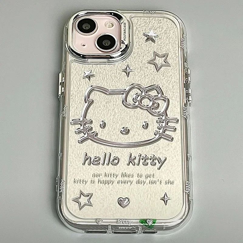 Hello Kitty Funny Fashion Phone Case Per Iphone 12 13 14 Pro Max Cute Anime Phone Case Cover Posteriore In Silicone Antiscivolo Sanrio