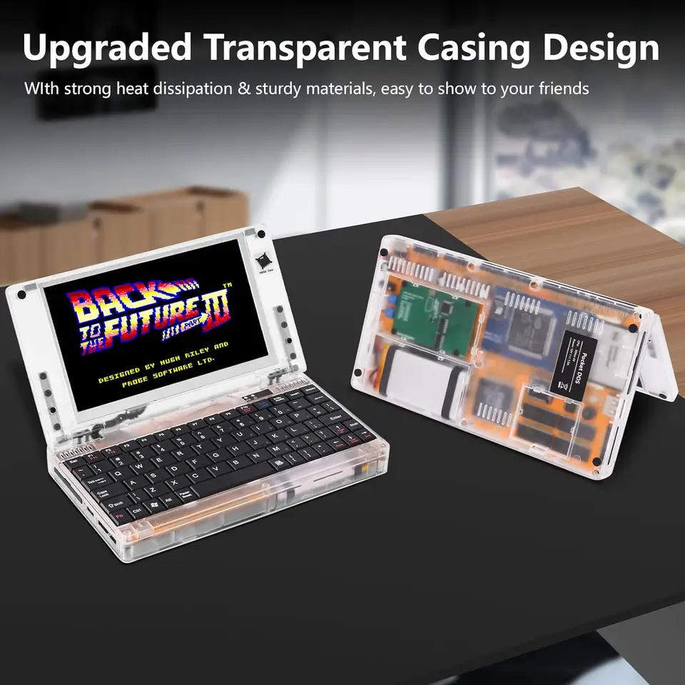 Retro Pocket 386 CPU XT PC Laptop Computer , Mini Laptop