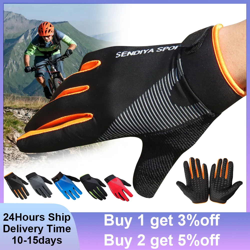 Anti-Slip Cycling Gloves Touch Screen Bike Gloves Sports Shockproof Mtb Road Full Finger Breathable Bicycle Glove for Men Woman cycling gloves sport gloves