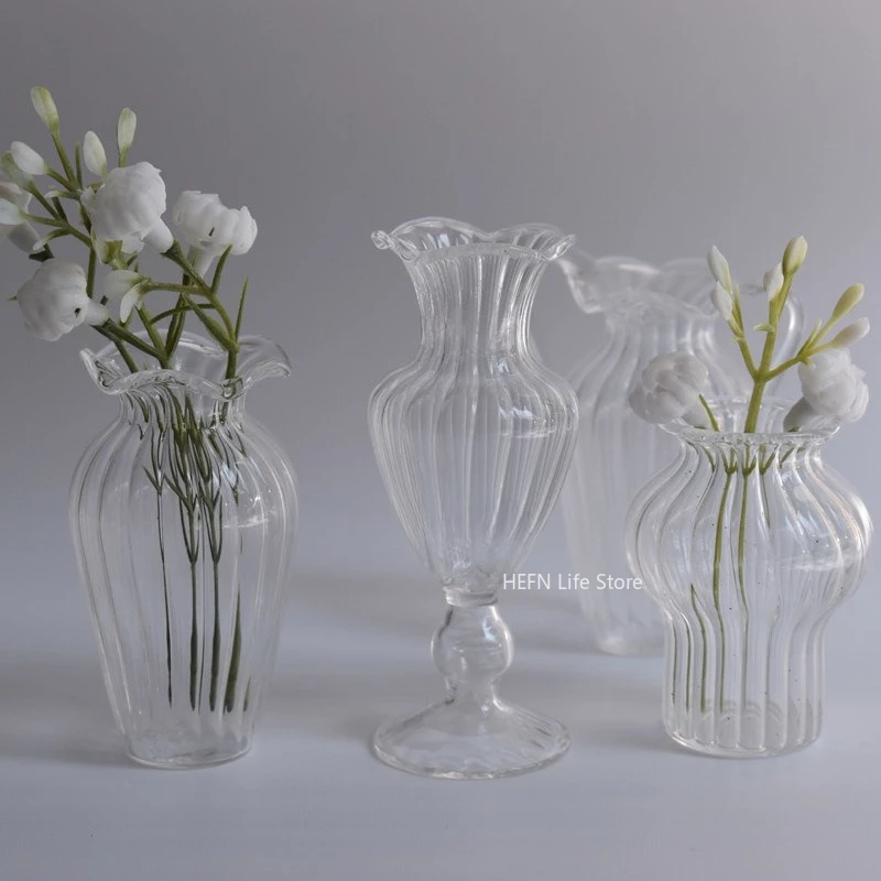 Creative Glass Crafts Cute Mini Glass Vase Plant Hydroponic Terrarium Art Plant Hydroponic Table Vase