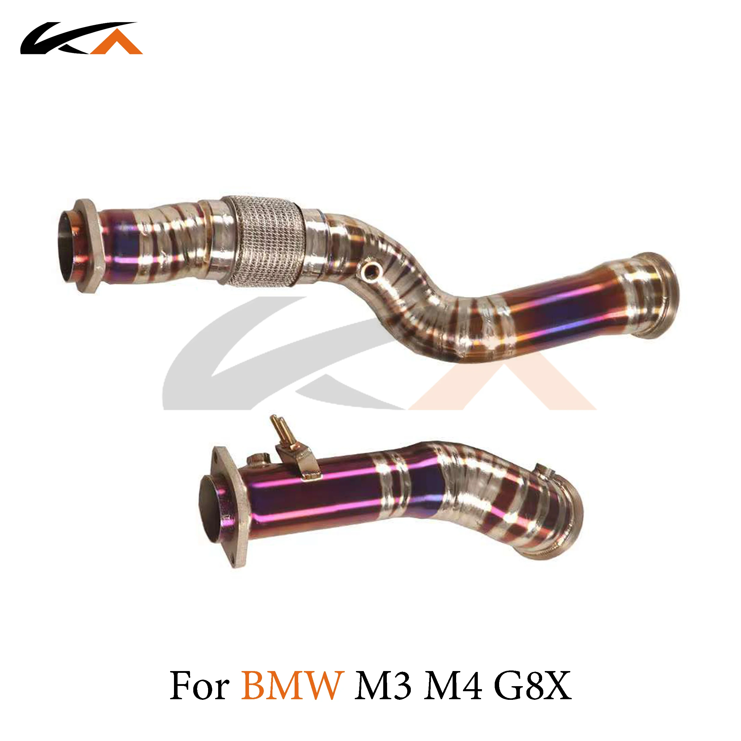 KA 튜닝 다운파이프 배기 티타늄 합금 헤더, BMW M3 M4 G8X 3.0T 퍼포먼스 자동차 부품 스트레이트 파이프