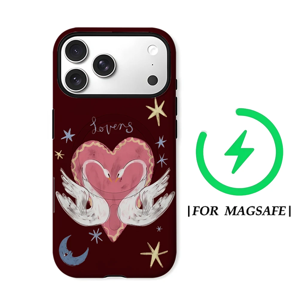 Celestial Lovers Magnetic Tough Phone Case - Double-Layer Protection