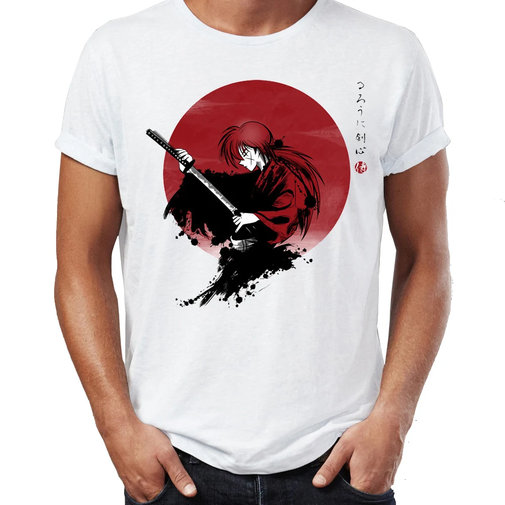 

Rurouni Kenshin Manga Anime Artsy Awesome Artwork Funny High Quality Printing T-shirt Casual 100% Cotton Round-neck Tee Shirts