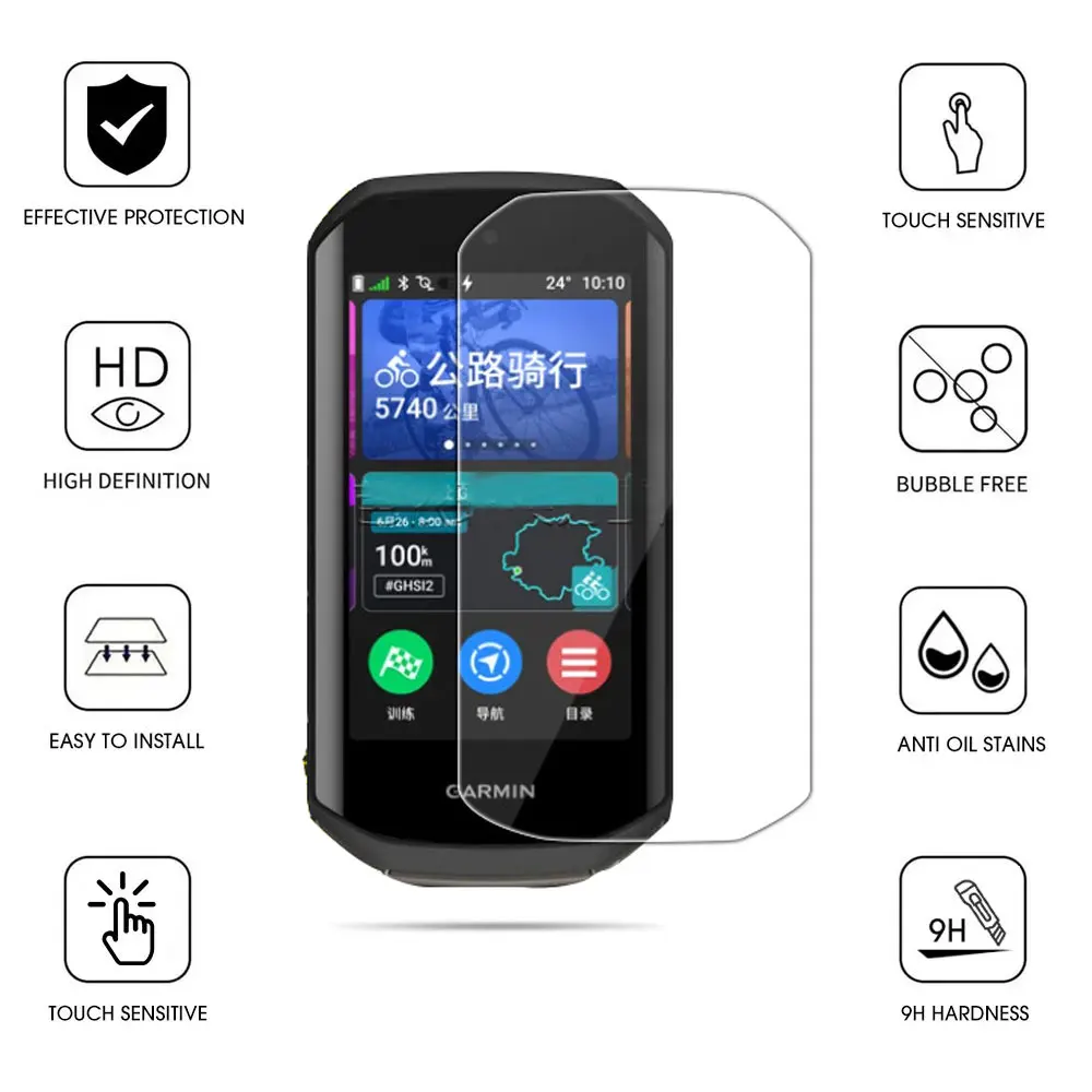 Custodia in silicone + pellicole protettive per Garmin Edge 1050: Pellicola protettiva per schermo e custodia protettiva completa morbida - immagine 2