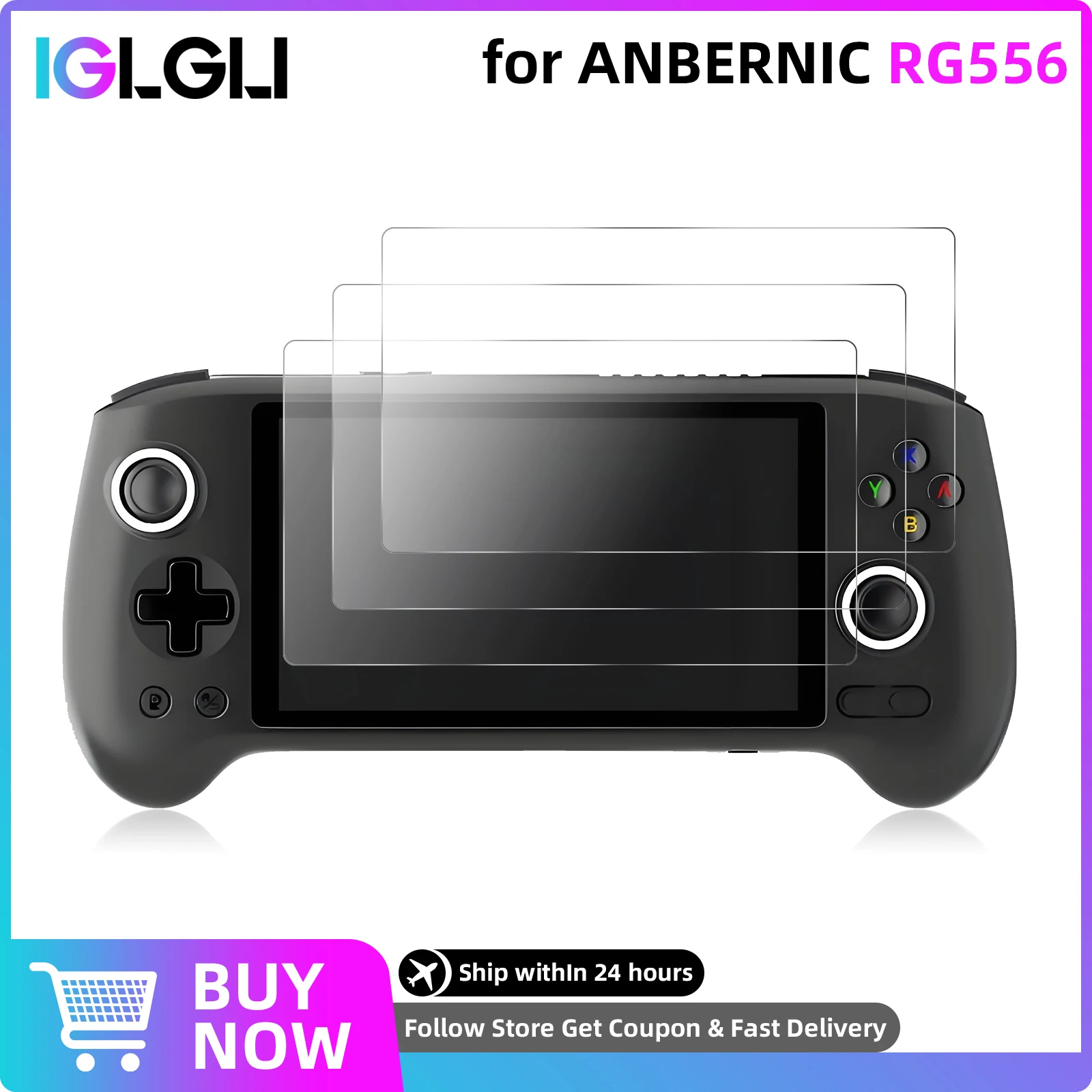 9H Tempered Glass for ANBERNIC RG556 Screen Protector for RG556 Protective Film Anti-Scratch Gaming Machine Accessories