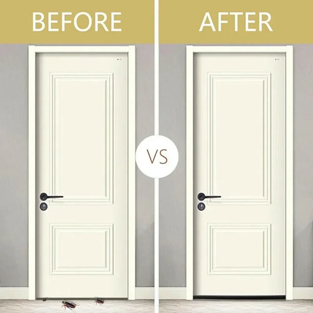 Door Bottom Sealing Strip Door Draft Guard Indoor Under Double Sided Foam Insulation Reduce Noise 93*10cm