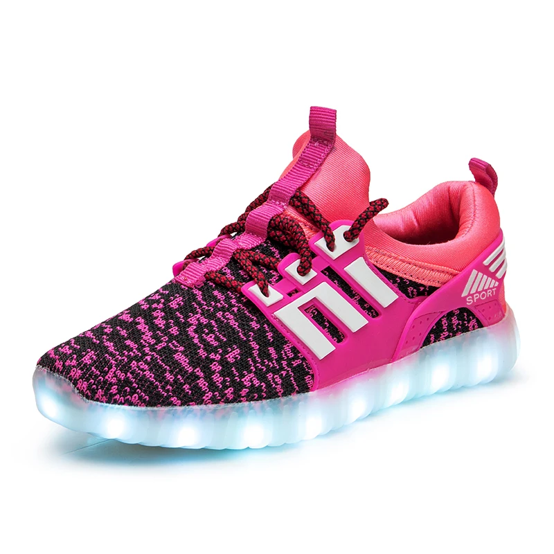 New USB Rechargeable Luminous Kids Sneakers Boys Girls Children Baby Flashing Shoes Childle Led Light Shoes Zapatillas Ni&ntilde;o