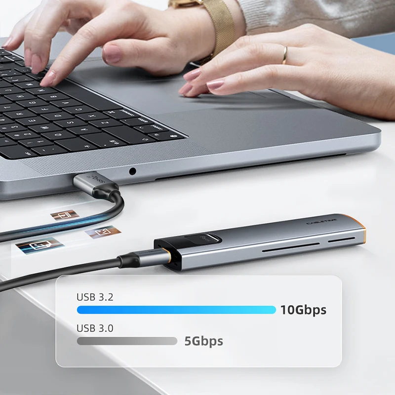 CABLETIME USB C 케이블 10Gbps USB 타입 C 고속 충전 케이블 빠른 데이터 전송 QC 3.0 60W 브레이디드 와이어 스마트폰 SSD용