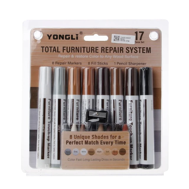 Furniture Repair Kit Wood Markers - Markers And Wax Sticks With Sharpener  Kit, For Scratches, Wood Floors - AliExpress
