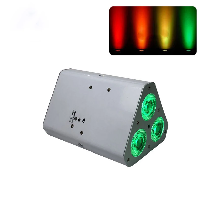 3x18W RGBW UV Wireless Dmx Battery Powered LED Wedge Uplights with IRC Remote Control for  DJ Party Wedding Lights