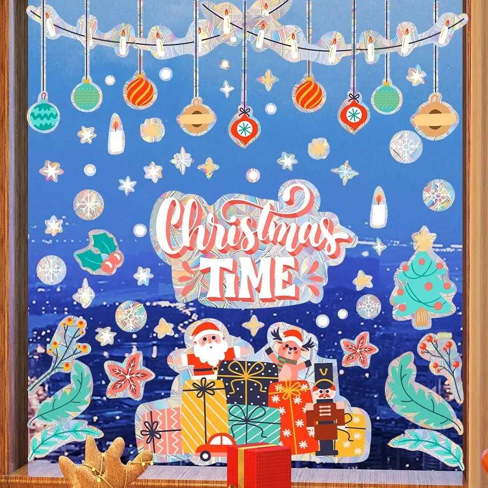 Reusable PVC Christmas Window Stickers for Kids Room