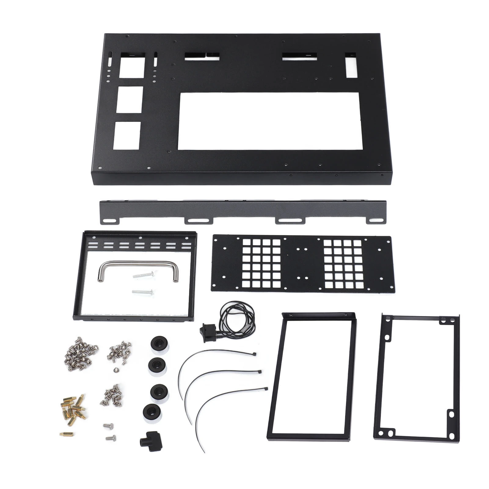 PC Case PC Chassis Computer Chassis Frame Computer Open Case Bracket Powerful Cooling Heat Dissipation Steel Plate DIY Computer Motherboard Case Rack for ATX M ATX ITX