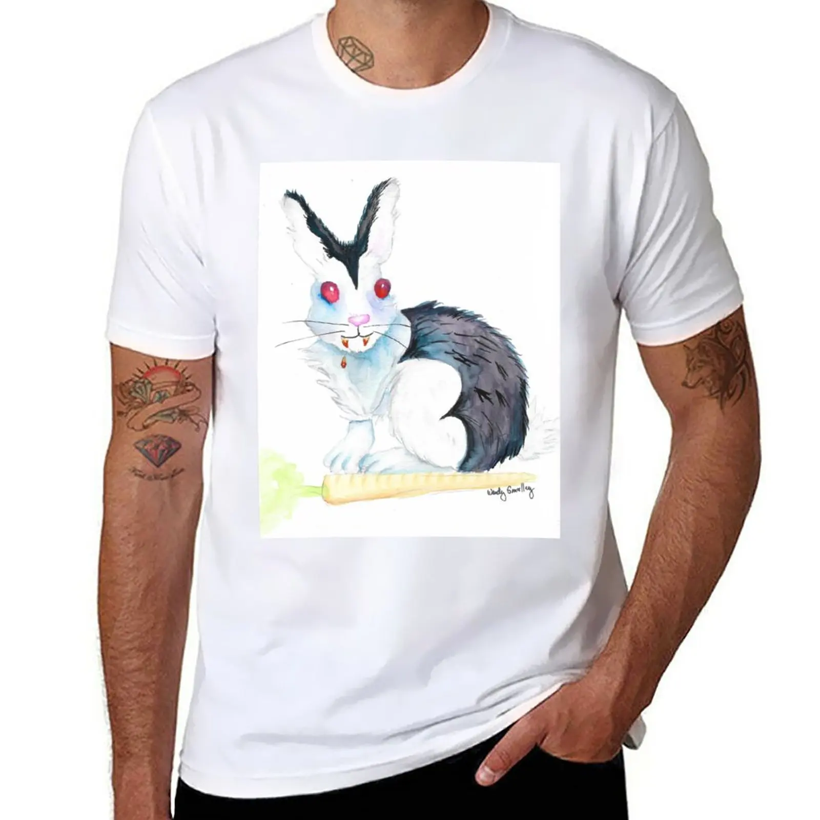 New Bunnicula T-Shirt Anime Clothes Manica Corta Tee Man Clothes Designer T Shirt Men