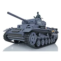 2.4G Heng Long 1/16 Scale 7.0 Plastic German Panzer III L RC Tank Model 3848 Battle Against IR Battle Toys for Boys TH17339-SMT7 2