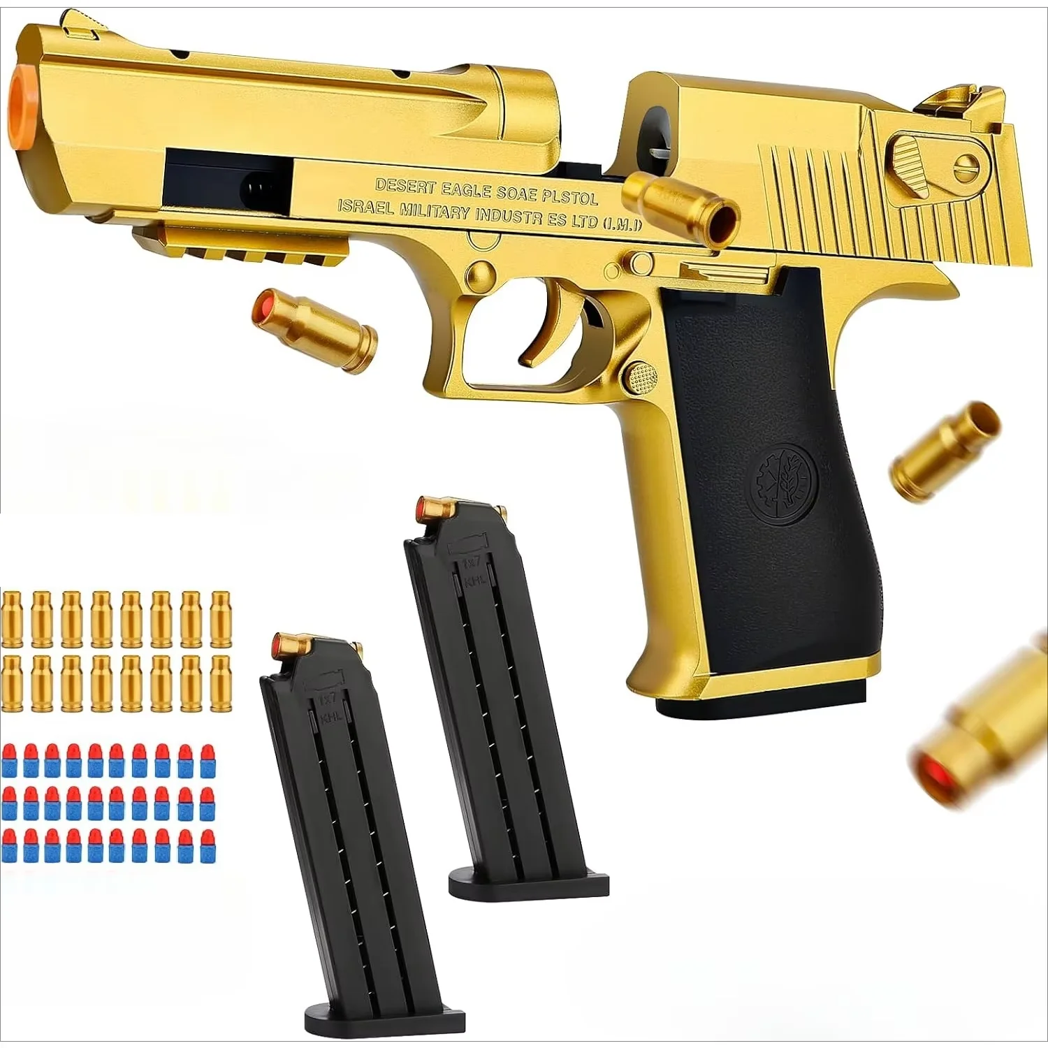 Shell Ejecting Pistol Toy Gun Educational Toy Airsoft Foam Soft Bullet Blaster Children Birthday Giftfor Kids Boys Adults 6