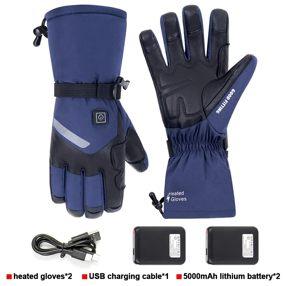 Professionele Nieuwe Oplaadbare Geïsoleerde Skihandschoenen Met Touchscreen Hand