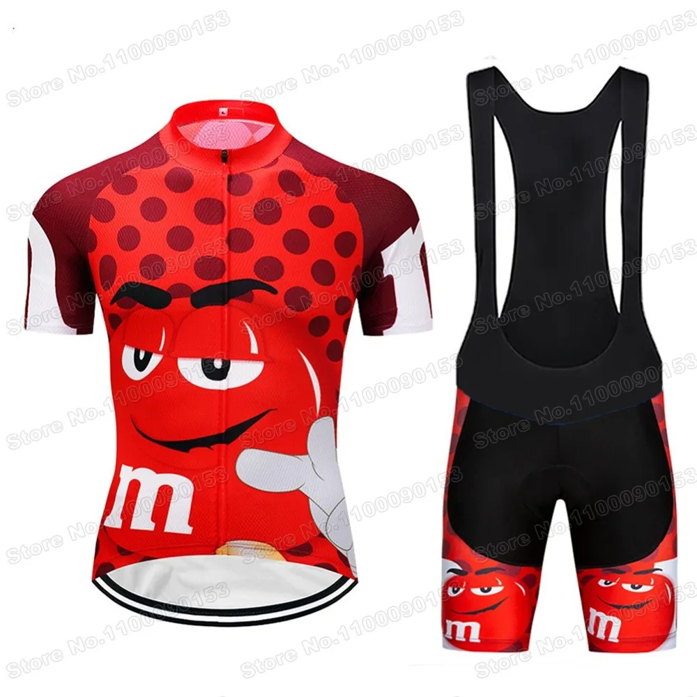 2024 Popular Chocolate Bean Cycling Jersey Set Funny Cartoon Cycling Clothing Men Road Bike Shirt Suit Bicycle Pants MTB Maillot 5