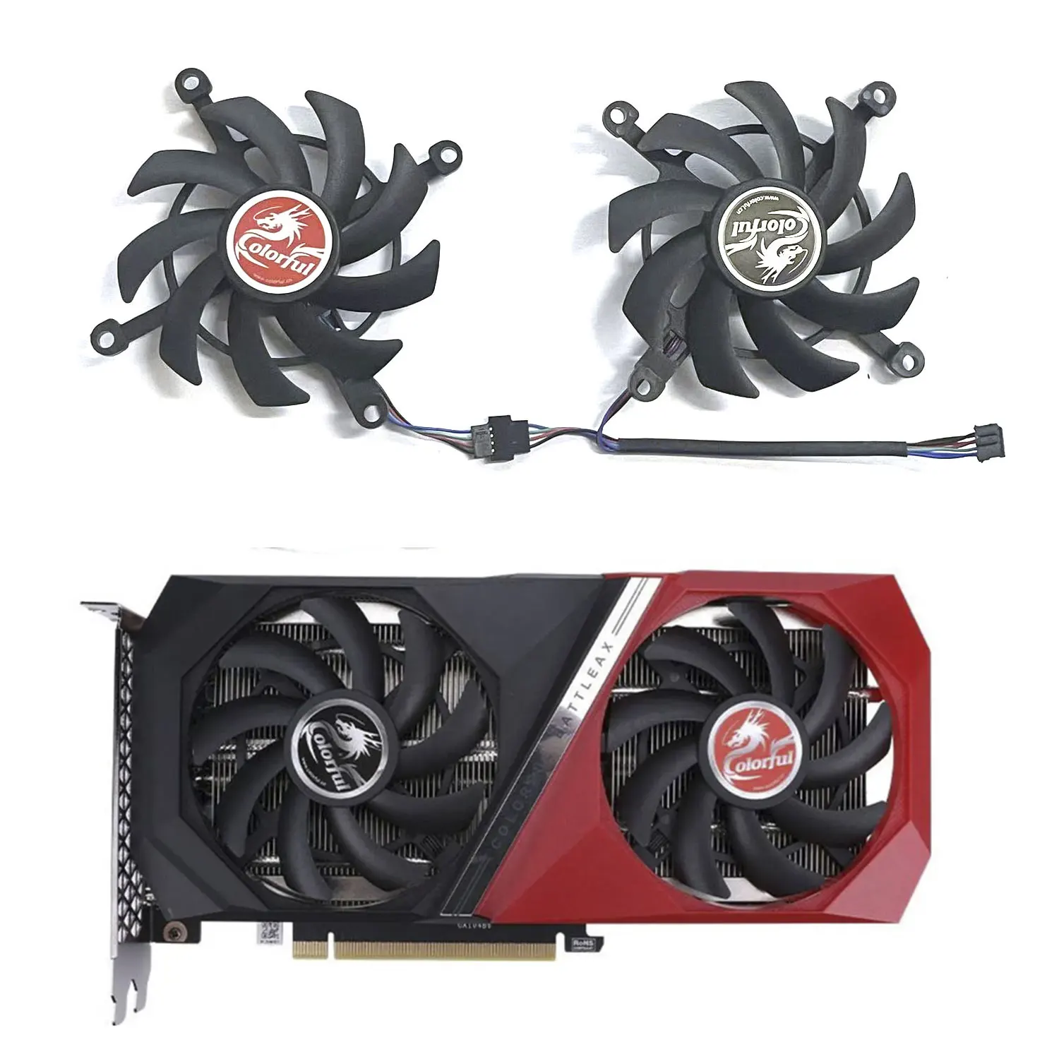 2 Ventola Nuovissima Ventola 4Pin 85Mm Rtx 3060 3060 Ti Gpu Per Scheda Grafica Colorata Geforce Rtx 3060 Ti Rtx3060 Nb Duo 12G V2 L-V