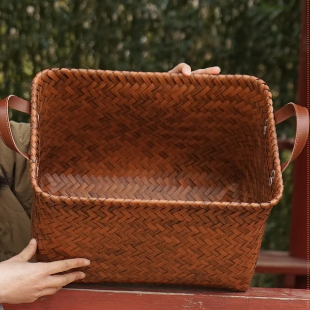 Kézzel Készített Utánzás Rattan Szövött Tároló Kosár Lundry Bath Kozmetikai Törülköző Tok Összecsukható Mosodai - Image 3