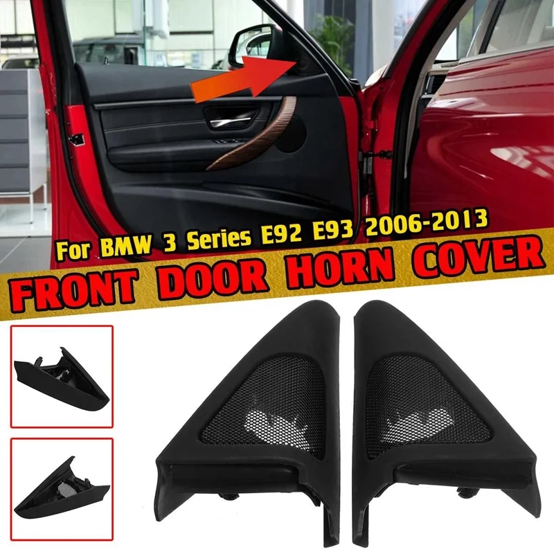 

Car Front Door Speaker Audio Cover Horn Tweeter Loudspeaker Protective Cover Trim For-BMW 3 Series E92 E93 2006-2013