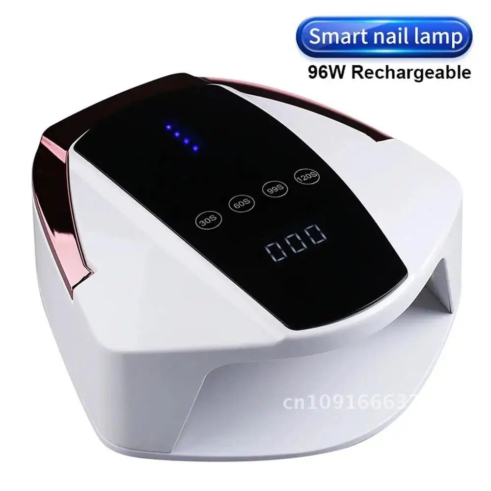 S90plus 네일 네일 UV 램프 96W 충전식 오븐 무선 페디큐어 라이트 네일 램프 LED LED 건조기 광선 요법 무선 매니큐어