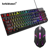 104 key Backlit Mechanical Keyboard Wired Gaming Keyboard waterproof Luminous keyboard And Mouse Set for Gamer PC Laptop Office 1