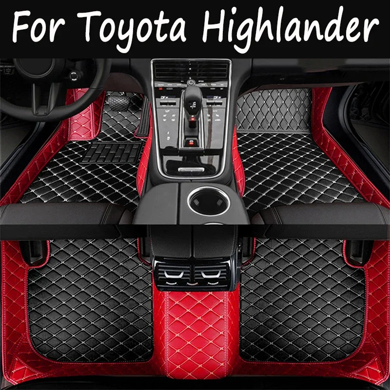 

Car Floor Mats For Toyota Highlander (Hybrid/Petrol)7 Seats 2022 2023 Auto Foot Pads Auto Carpet Cover Interior Accessories
