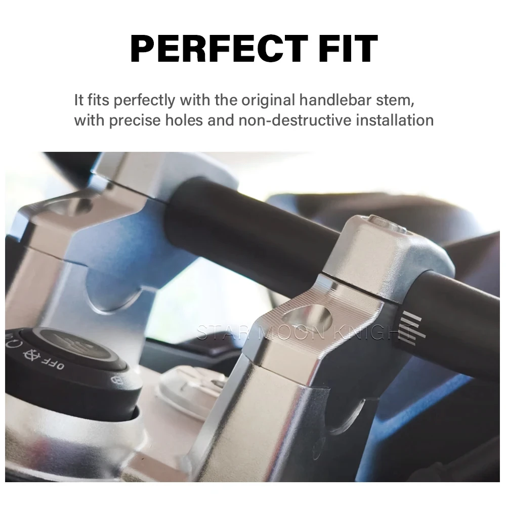 With Offset Risers Clamp Extension Adapter For Voge DSX 900 900 DSX DS900X 2024- Motorcycle Handlebar Riser Lift Booster 4