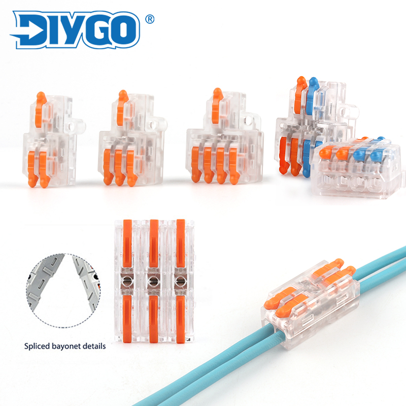 Mini Fast Wire Connector Universal Compact Terminal Block Push-in 1 in multiple out Cable Splicing For Home Improvement&Lighting