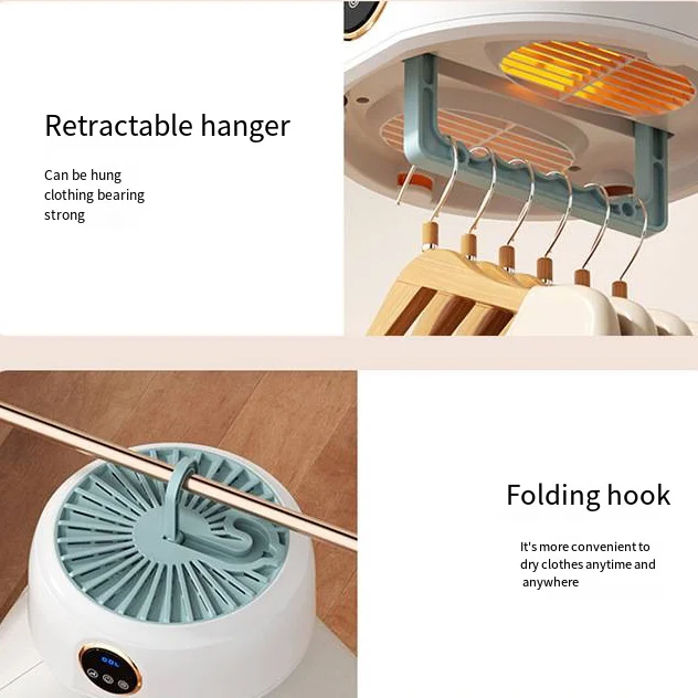 Foldable Mini Dryer Machine Sturdy Compact Dryer Electric Portable Clothes Dryer with Timer 2