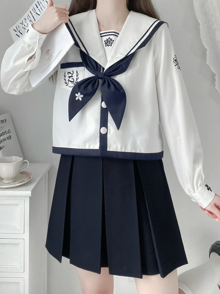 

White Japanese Kawaii Lolita Skirt Set Women Korean College Style Skirt Suit Female Puff Sleeve Blouse + Party Mini Skirts 2024