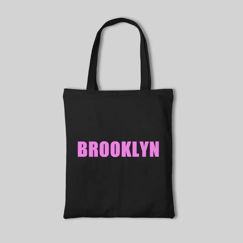 

Сумка на плечо Женская холщовая с принтом и надписью «BROOKLYN»