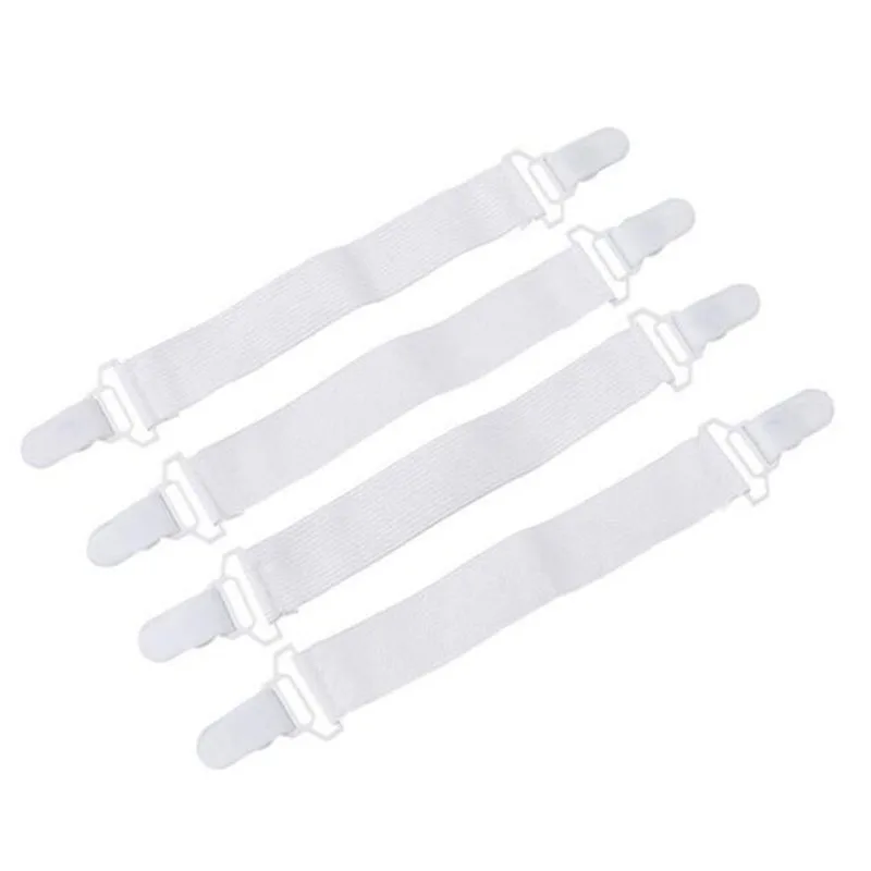 4Pcs Elastic Bed Sheet Grippers Double Head Clips Gripper Holder