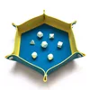 Bescon Hexagon Folding PU Leather and Velvet Dice Tray, Portable Dice Holder for DND, RPG, MTG Dice Gaming D&D Table Games 2